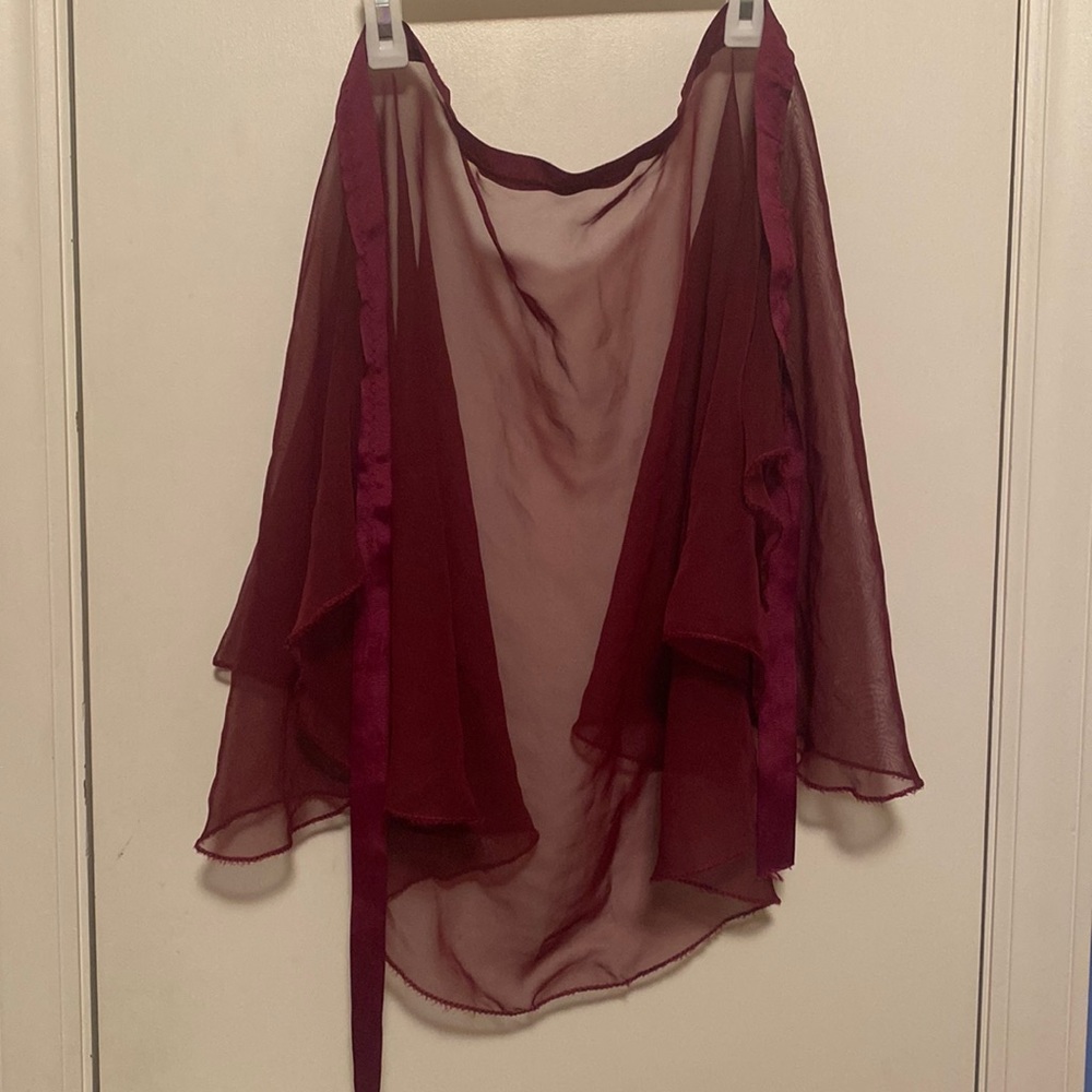 Maroon Wrap Ballet Skirt